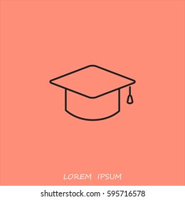 Line icon- graduation cap