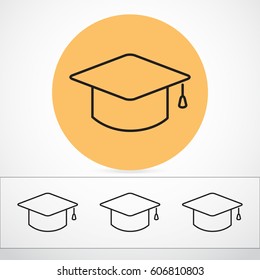 Line icon- graduation cap