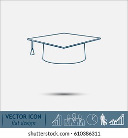 Line icon- Graduation cap