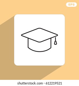 Line icon- graduation cap