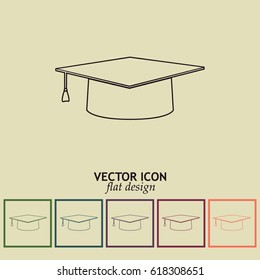 Line icon- Graduation cap
