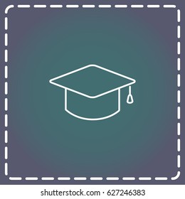 Line icon- graduation cap
