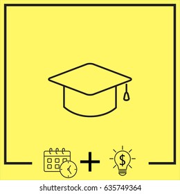 Line icon- graduation cap