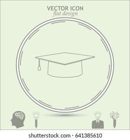 Line icon- Graduation cap