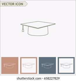 Line icon- Graduation cap
