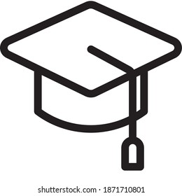 Line icon graduation, education icon can be used for mobile app, website, infographic, with eps file editable, etc