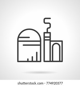 Line icon grain elevator