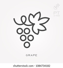 Line icon grape