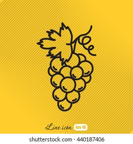 Line icon- grapes