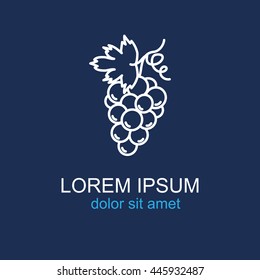 Line icon- grapes