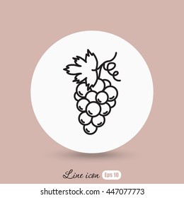Line icon- grapes