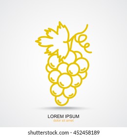 Line icon- grapes
