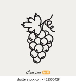 Line icon- grapes