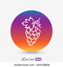 Line icon- grapes