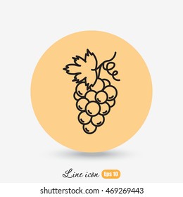 Line icon- grapes