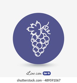 Line icon- grapes