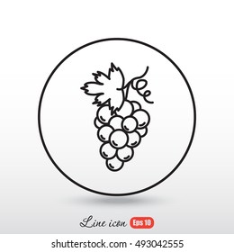 Line icon- grapes