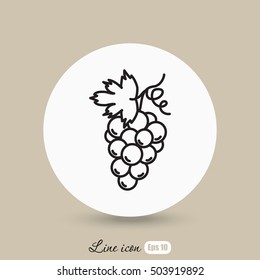 Line icon- grapes