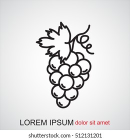 Line icon- grapes