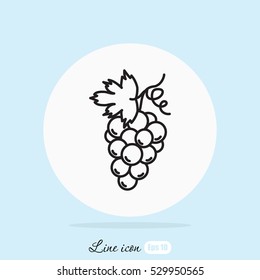 Line icon- grapes