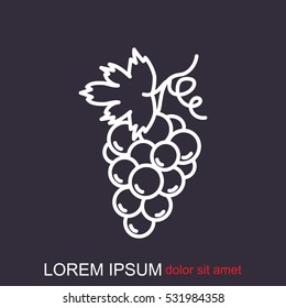 Line icon- grapes