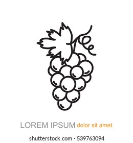 Line icon- grapes