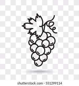 Line icon- grapes