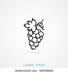 Line icon- grapes
