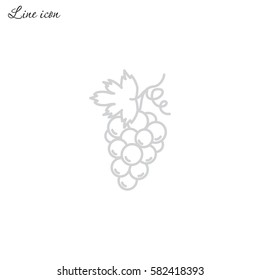 Line icon- grapes