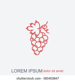Line icon- grapes