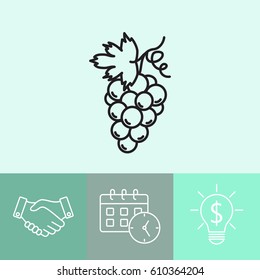 Line icon- grapes