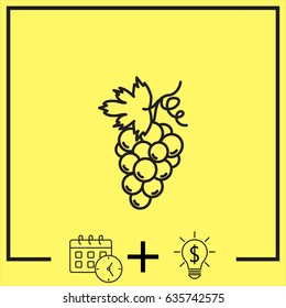 Line icon- grapes