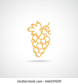 Line icon- grapes