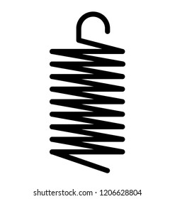 Line icon graphic of a elastic spring 
