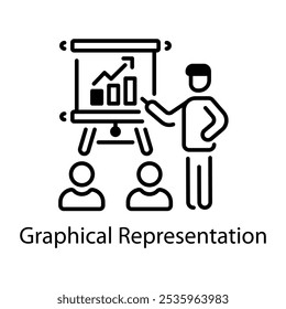 Line icon of graphical representation 