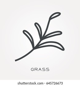 Line icon grass