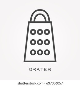 Line icon grater