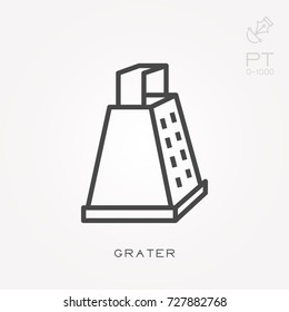 Line icon grater