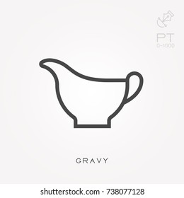 Line Icon Gravy