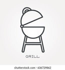 Line icon grill