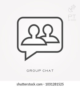 Line icon group chat