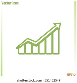 Line icon- growth diagram