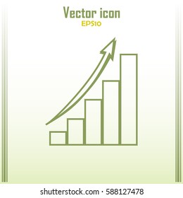 Line icon- growth diagram