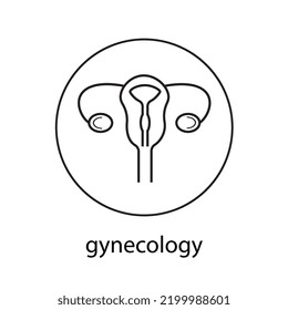Line icon gynecology. Isolated on white background