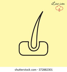 Line icon- hair