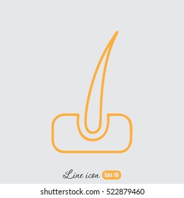 Line icon- hair