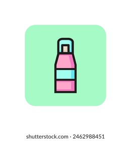 Line icon of hair spray. Hair styling, aerosol, deodorant. Cosmetic products concept. For topics like beauty, hairdressing salon, skincare