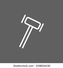 Line icon of hammer. Gavel, carpenter shop, auction. Service concept. Can be used for web pictograms, design and application icons
