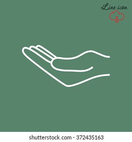 Line icon- hand