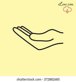 Line icon- hand